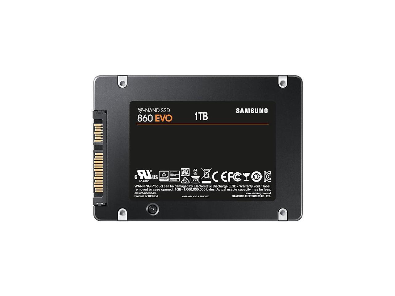 Samsung 860 EVO 1TB 2.5" SATA III Internal Solid State Drive MZ-76E1T0B/EU