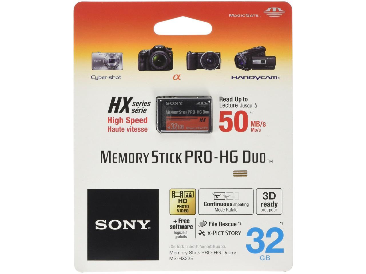 Sony 32 GB MS PRO-HG DUO HX High Speed Memory Card (MSHX32B/M)