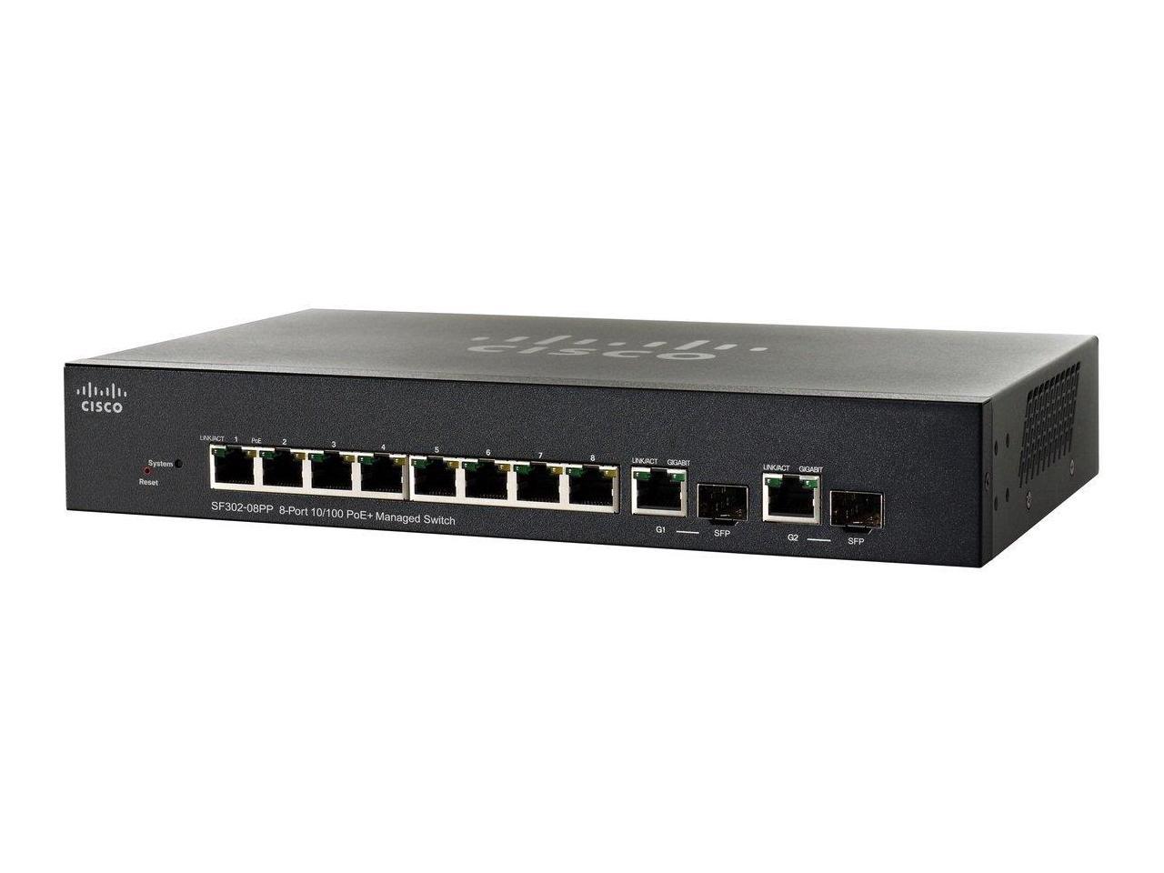 CISCO SF302-08PP-K9-UK Managed Switch