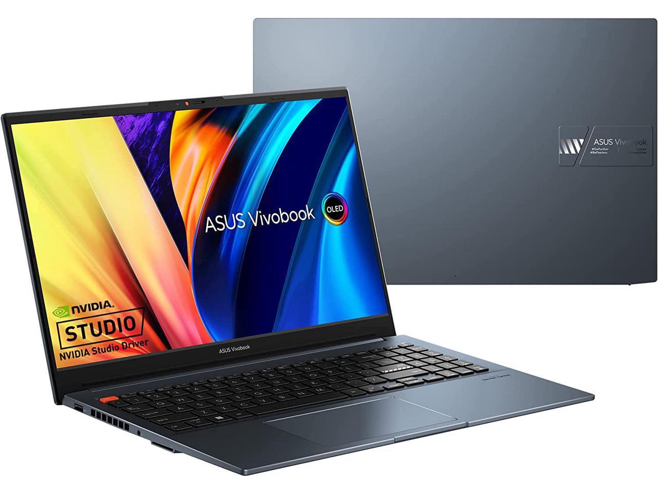 ASUS VivoBook Pro 15 Laptop, 15.6 FHD Display, Intel Core i7-12650H CPU, NVIDIA GeForce RTX 3050 GPU, 16GB RAM, 512GB SSD, Windows 11 Home, Quiet Blue, K6502ZC-DB74