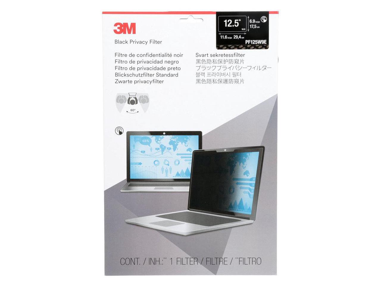 3M Edge-To-Edge Privacy Filter Black