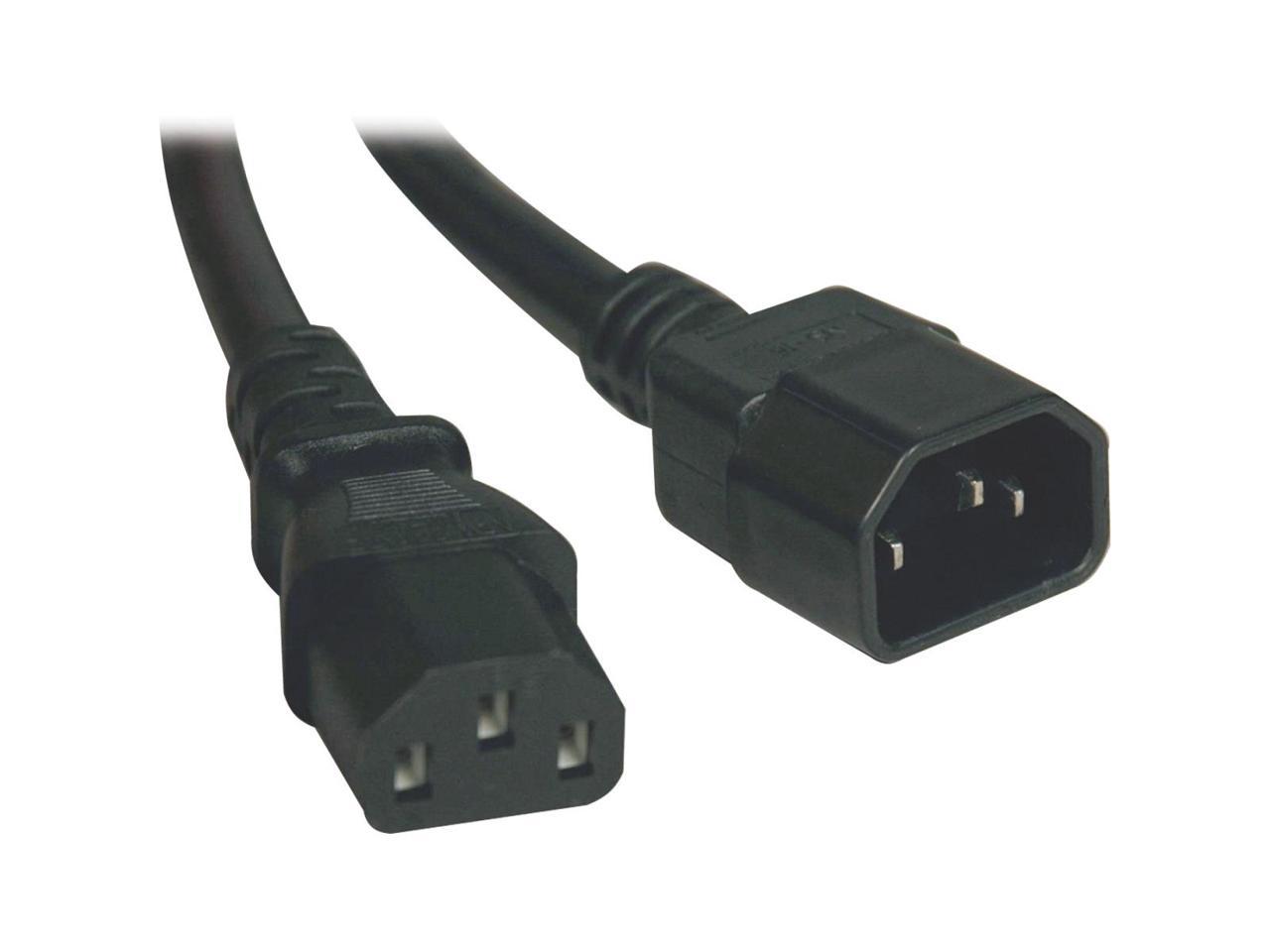 Tripp Lite Heavy-Duty Power Extension Cord, 15A, 14AWG (IEC-320-C14 to IEC-320-C13), 3-ft