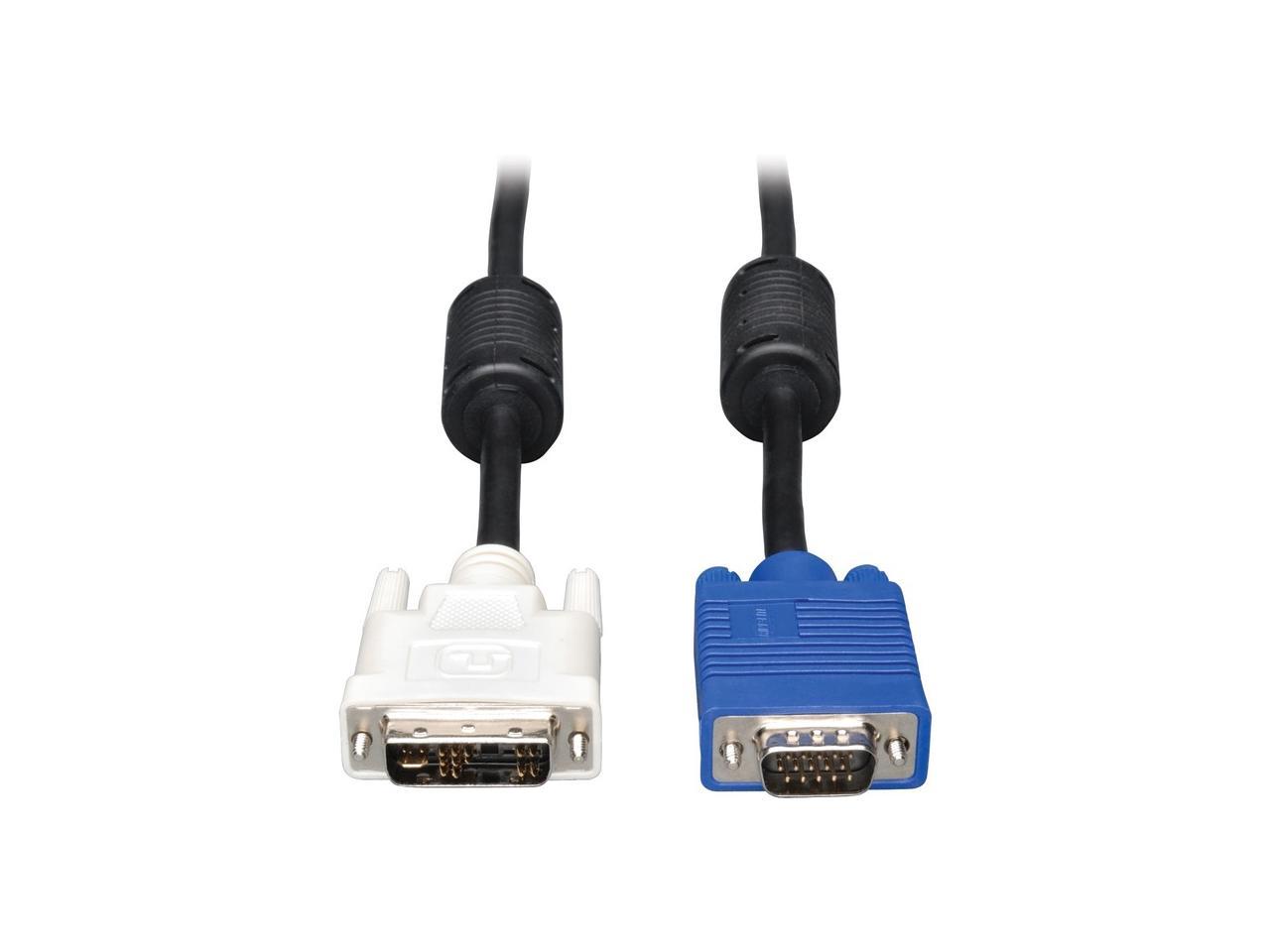 Tripp Lite P556-010 Black Connector A: DVI-A Connector B: HD15 (MALE) DVI to VGA Cable (DVI Male to HD15 Male)