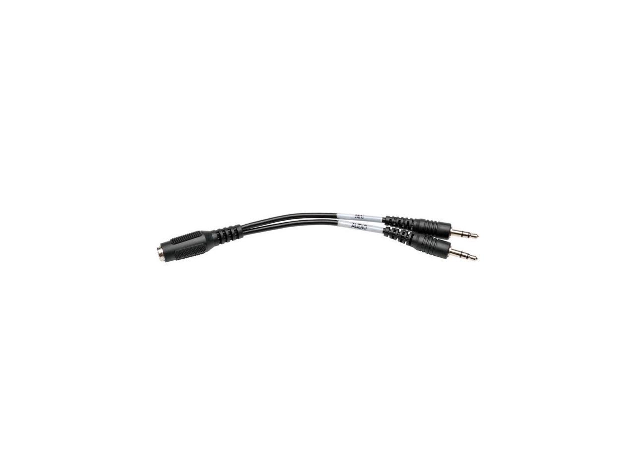 Tripp Lite P318-06N-FMM 6" Audio Headset Splitter Adapter 4 Position 2x 3 Position 3.5mm Female to Male