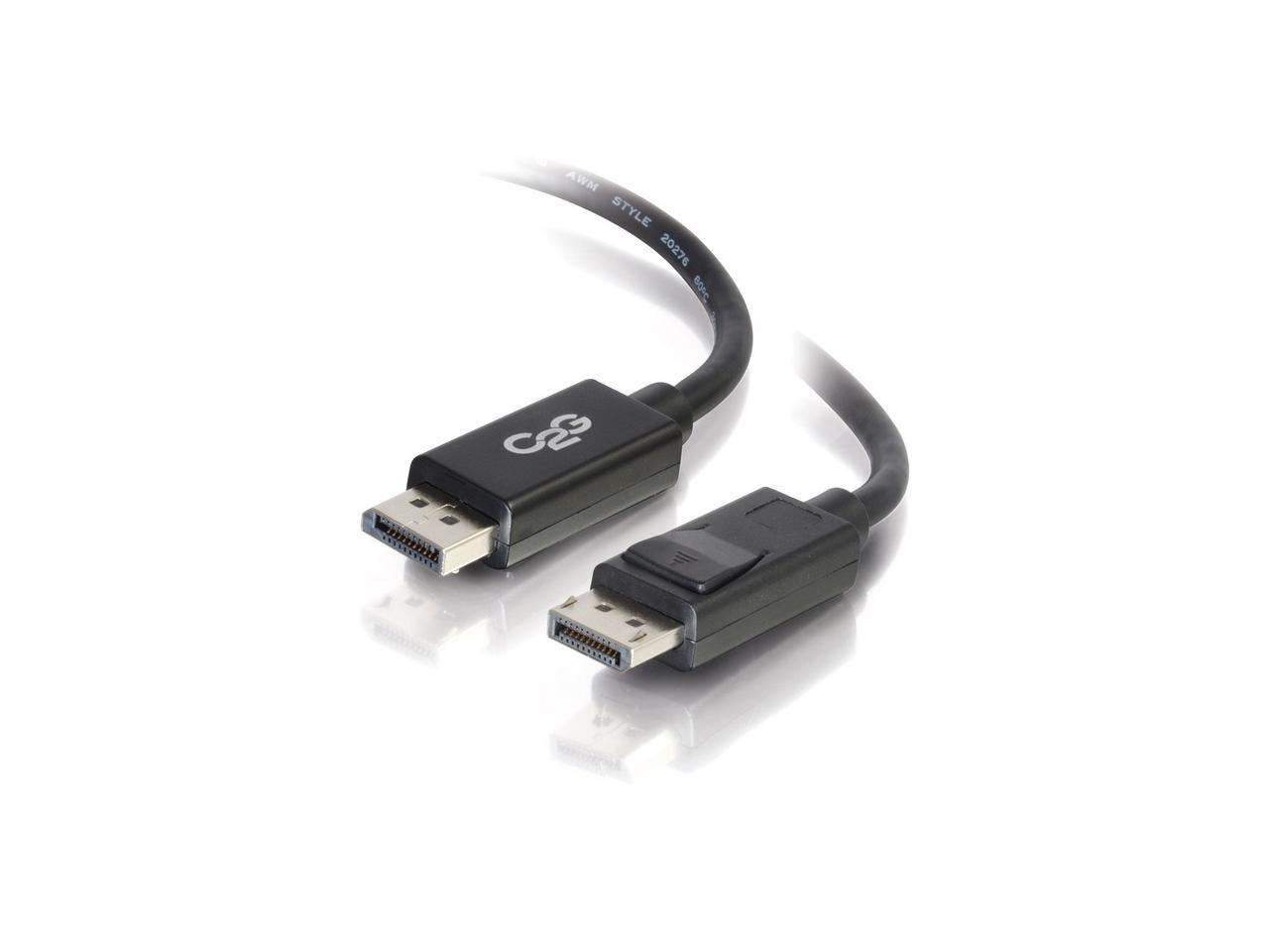 C2G 54402 DisplayPort Cable with Latches M/M, 8K UHD Compatible - Digital Audio Video, Black (10 Feet, 3.04 Meters)