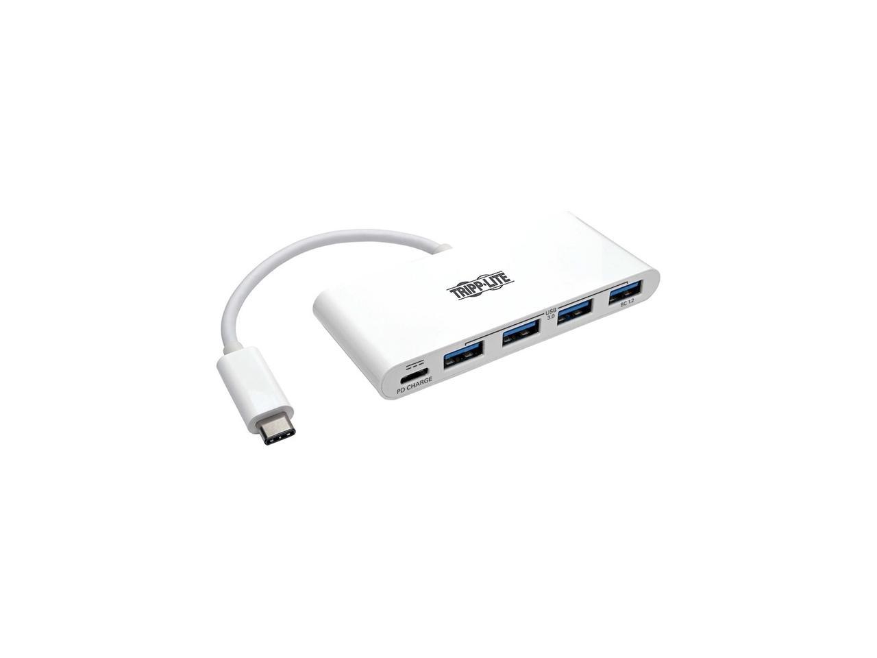 Tripp Lite 4-Port USB 3.1 USB-C to USB-A Hub w/ USB-C Charging Port 5 Gbps (U460-004-4A-C)