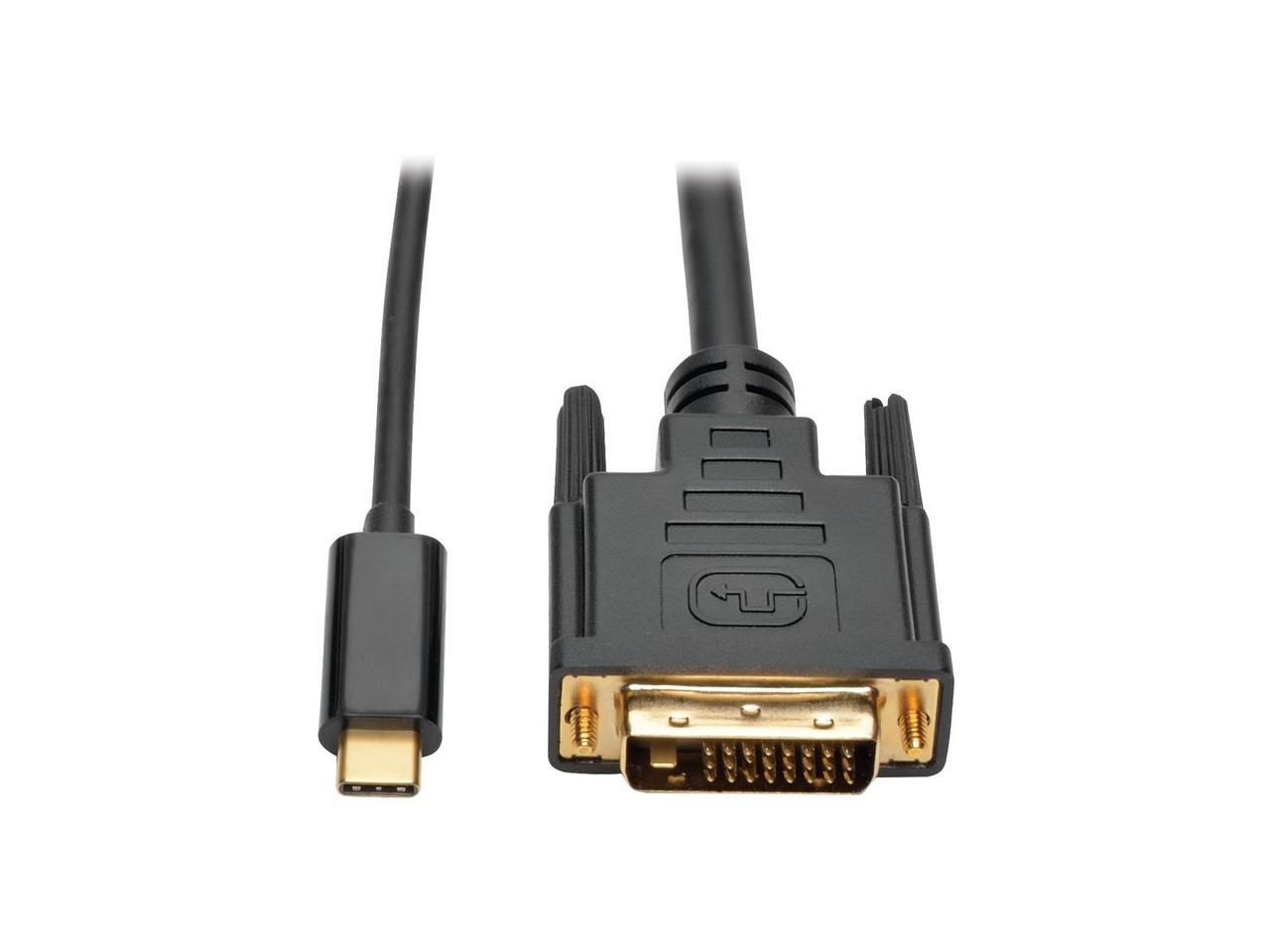 Tripp Lite USB C to DVI Adapter Converter Cable 1080p Type C to DVI 3ft (U444-003-D)