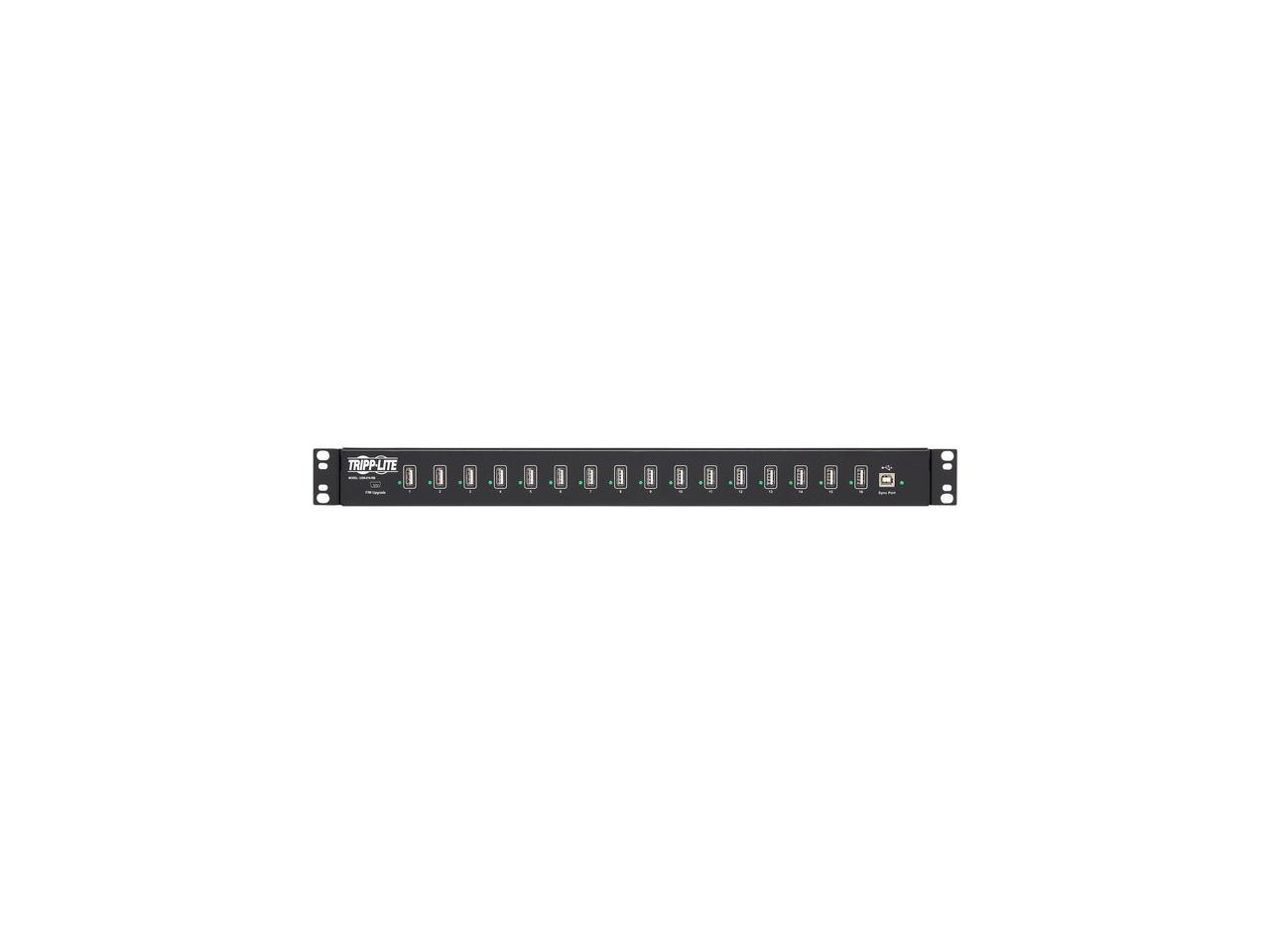 Tripp Lite 16-Port USB Charging Station with Syncing Function - 5V 40A / 200W USB Charger Output (U280-016-RM)
