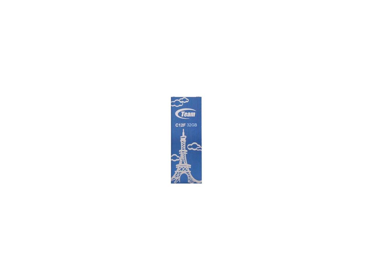 32GB Team C12F Bookmark USB2.0 Flash Drive (Eiffel Tower) Blue