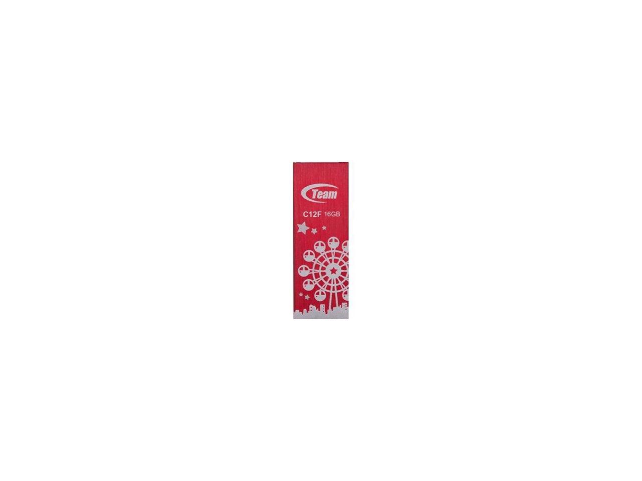 16GB Team C12F Bookmark USB2.0 Flash Drive (London Eye) Red