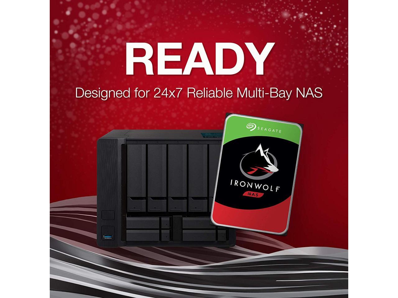 Seagate IronWolf 10TB NAS Hard Drive 7200 RPM 256MB Cache SATA 6.0Gb/s CMR 3.5" Internal HDD for RAID Network Attached Storage ST10000VN0008 - OEM