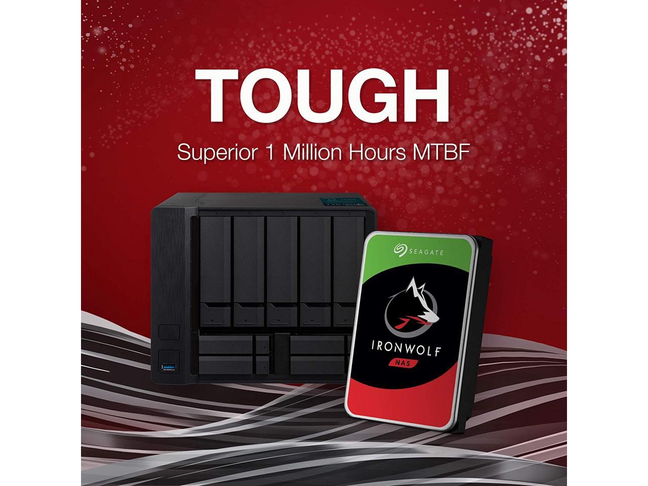 Seagate IronWolf 10TB NAS Hard Drive 7200 RPM 256MB Cache SATA 6.0Gb/s CMR 3.5" Internal HDD for RAID Network Attached Storage ST10000VN0008 - OEM