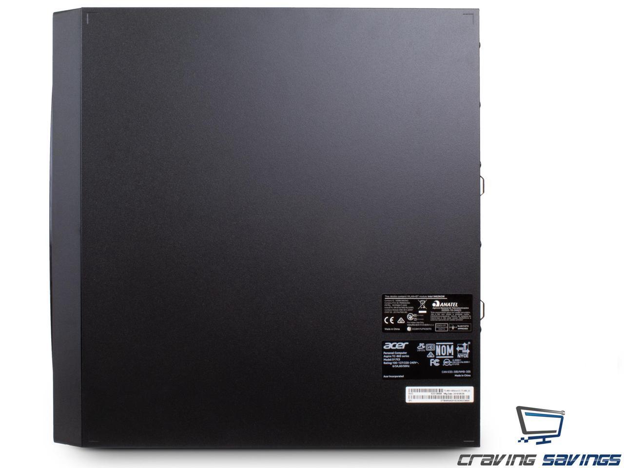 Acer Aspire TC Series Destop, Intel 6-Core i5-8400 Upto 4.0GHz, 32GB DDR4, 1TB SSD, DVD-RW, VGA, HDMI, USB, Card Reader, Wi-Fi, Bluetooth, Windows 10 Professional 64Bit