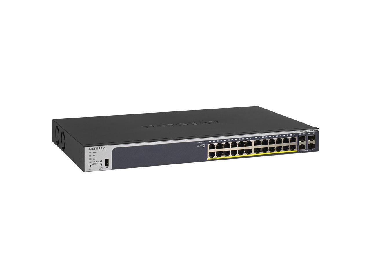 Netgear GS728TPP-200NAS 24 PORT GIGABIT POE MNGD W. 4 SFP PORTS