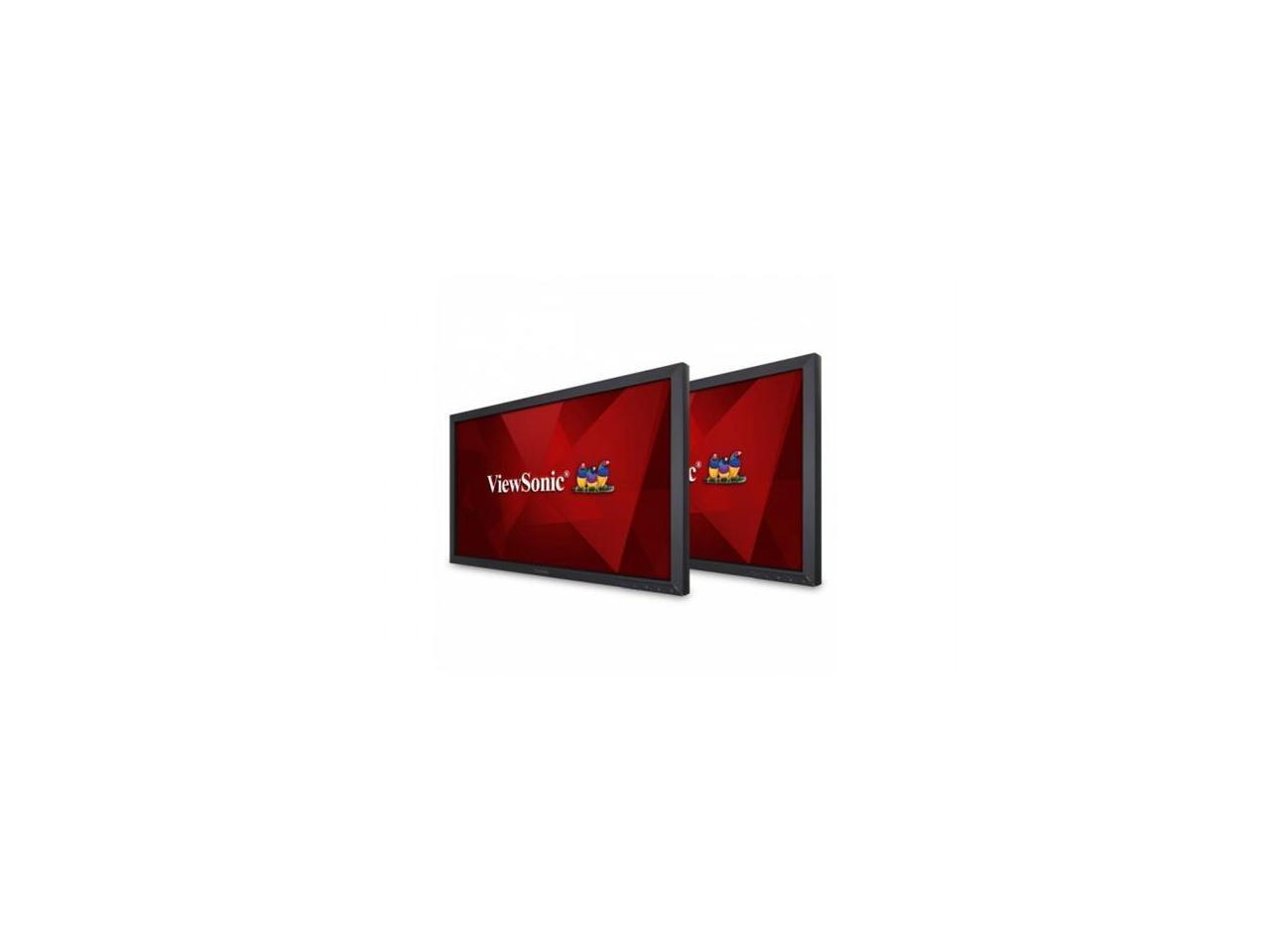 Viewsonic VA2452SM_H2 24" Full HD 1920 x 1080 6.5ms VGA DVI-D DisplayPort Flicker-Free Technology Blue Light Filter Built-in Speakers Anti-Glare Backlit LED Dual Monitor Pack