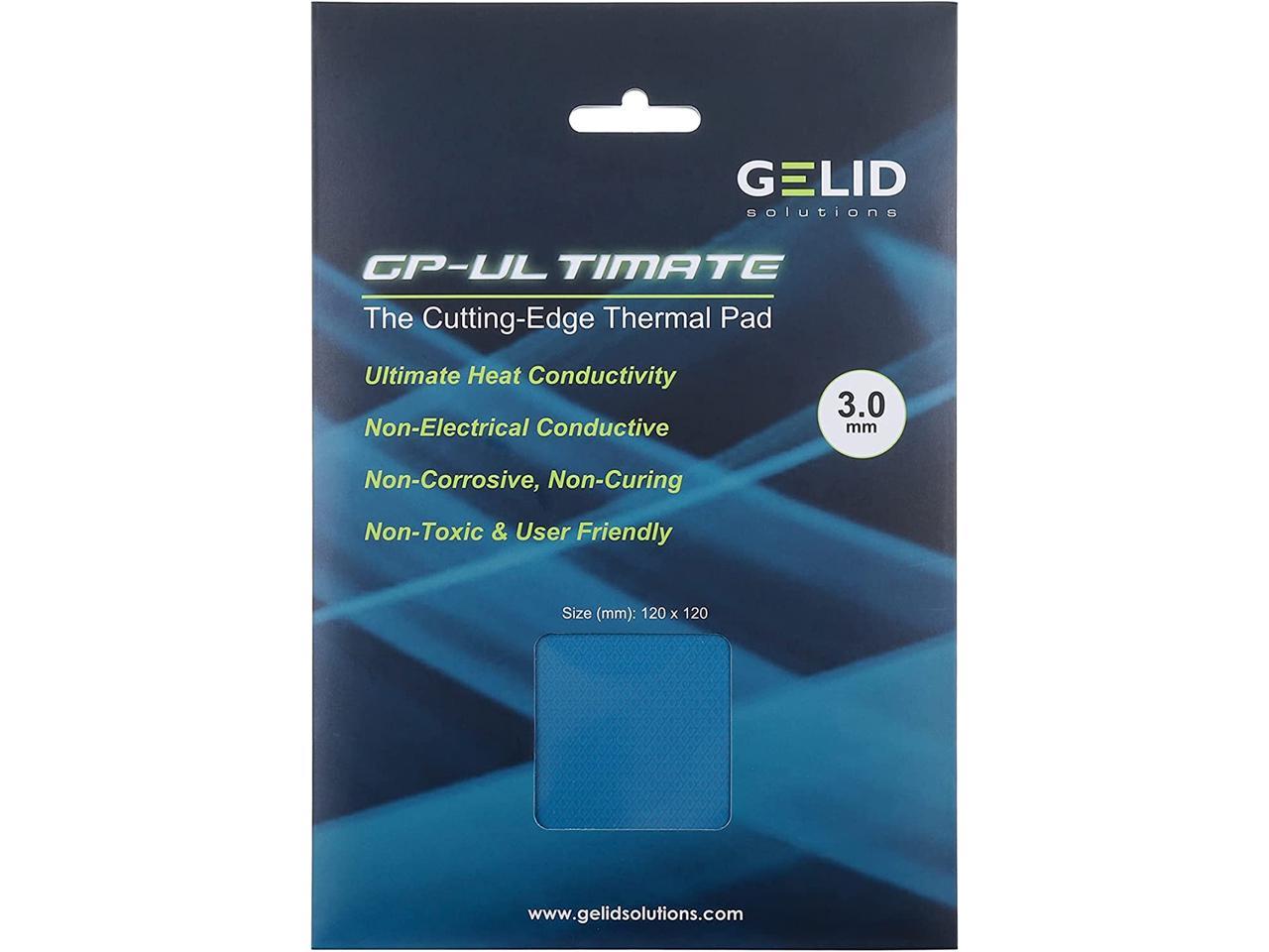 Gelid Solutions Ultimate GP-Ultimate-Thermal Pad 120x120x3.0mm. Excellent Heat Conduction, Ideal Gap Filler. - 1 Pack Model TP-GP04-S-E