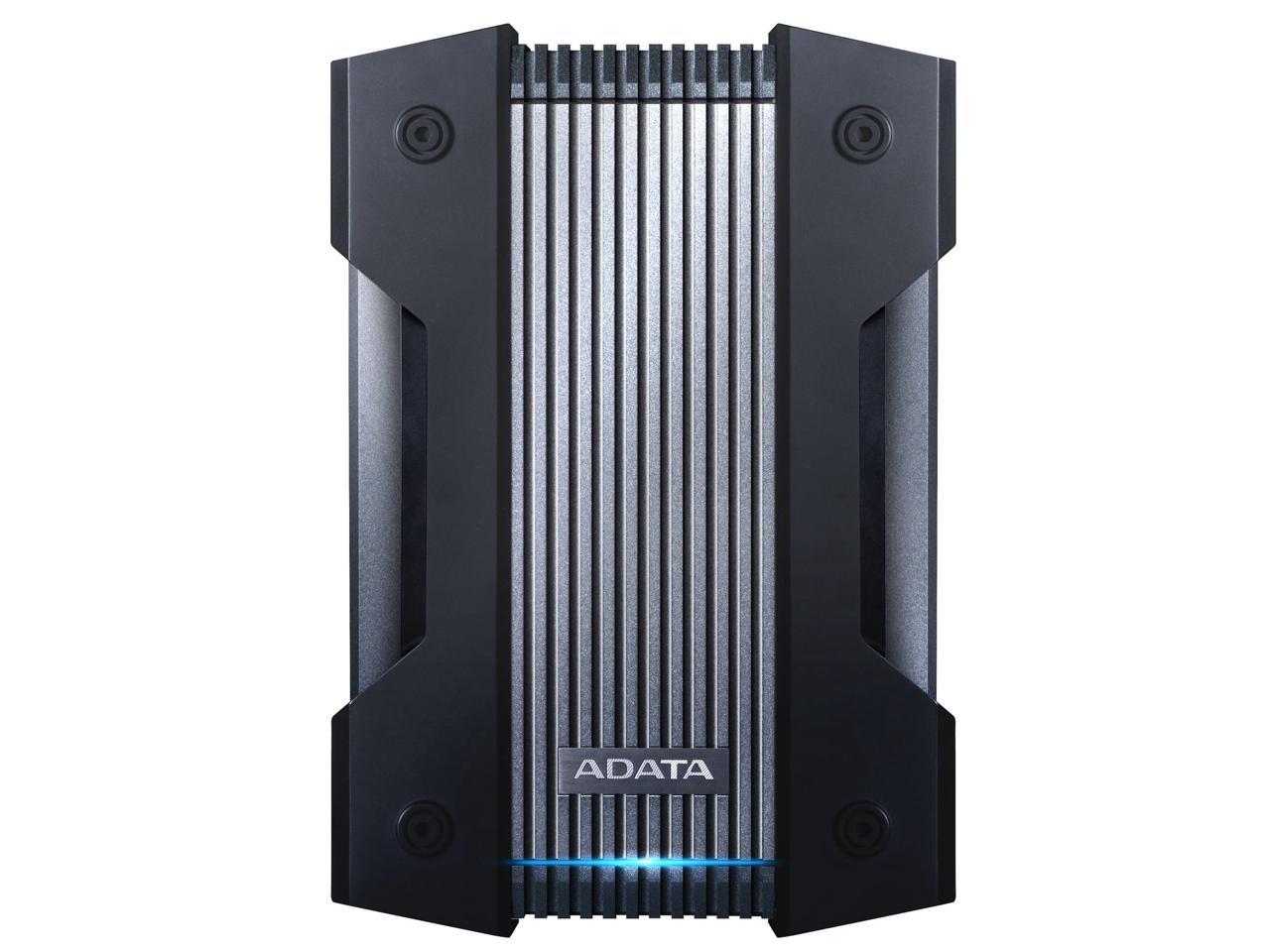 4TB AData HD830 Extreme Durable USB3.1 Portable Hard Drive - Aluminum/Silicone - Black