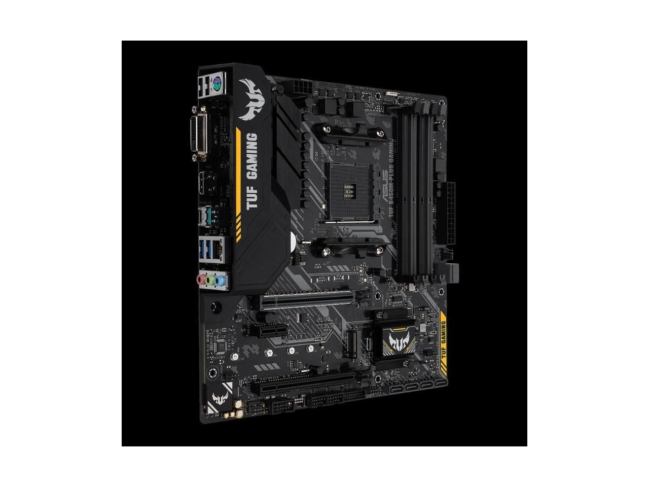 ASUS TUF B450M-PLUS GAMING - Motherboard - micro ATX - Socket AM4 - AMD B450 - USB 3.1 Gen 1, USB 3.1 Gen 2, USB-C Gen1
