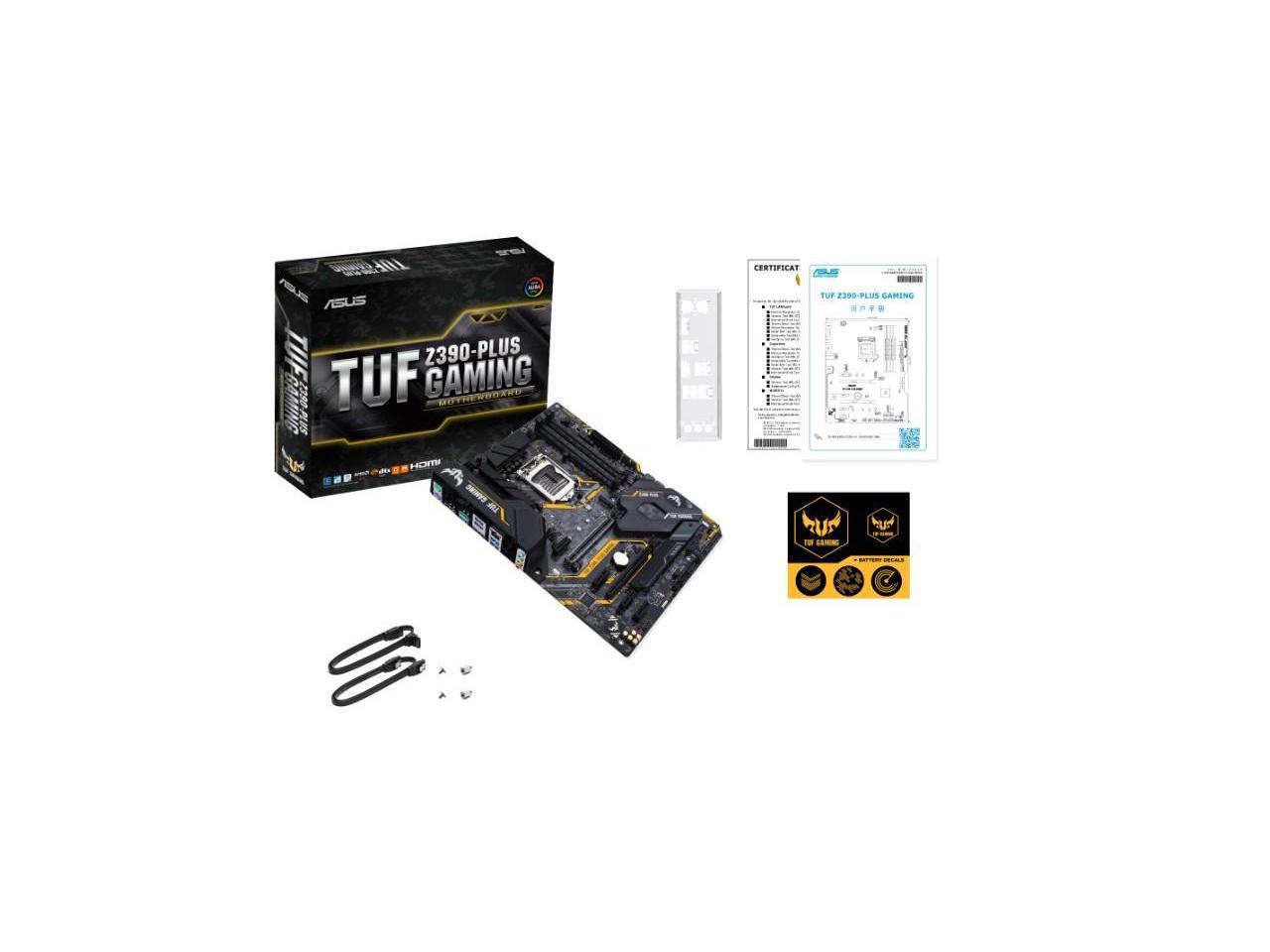 ASUS TUF Z390-PLUS GAMING LGA 1151 (300 Series) Intel Z390 HDMI SATA 6Gb/s USB 3.1 ATX Intel Motherboard