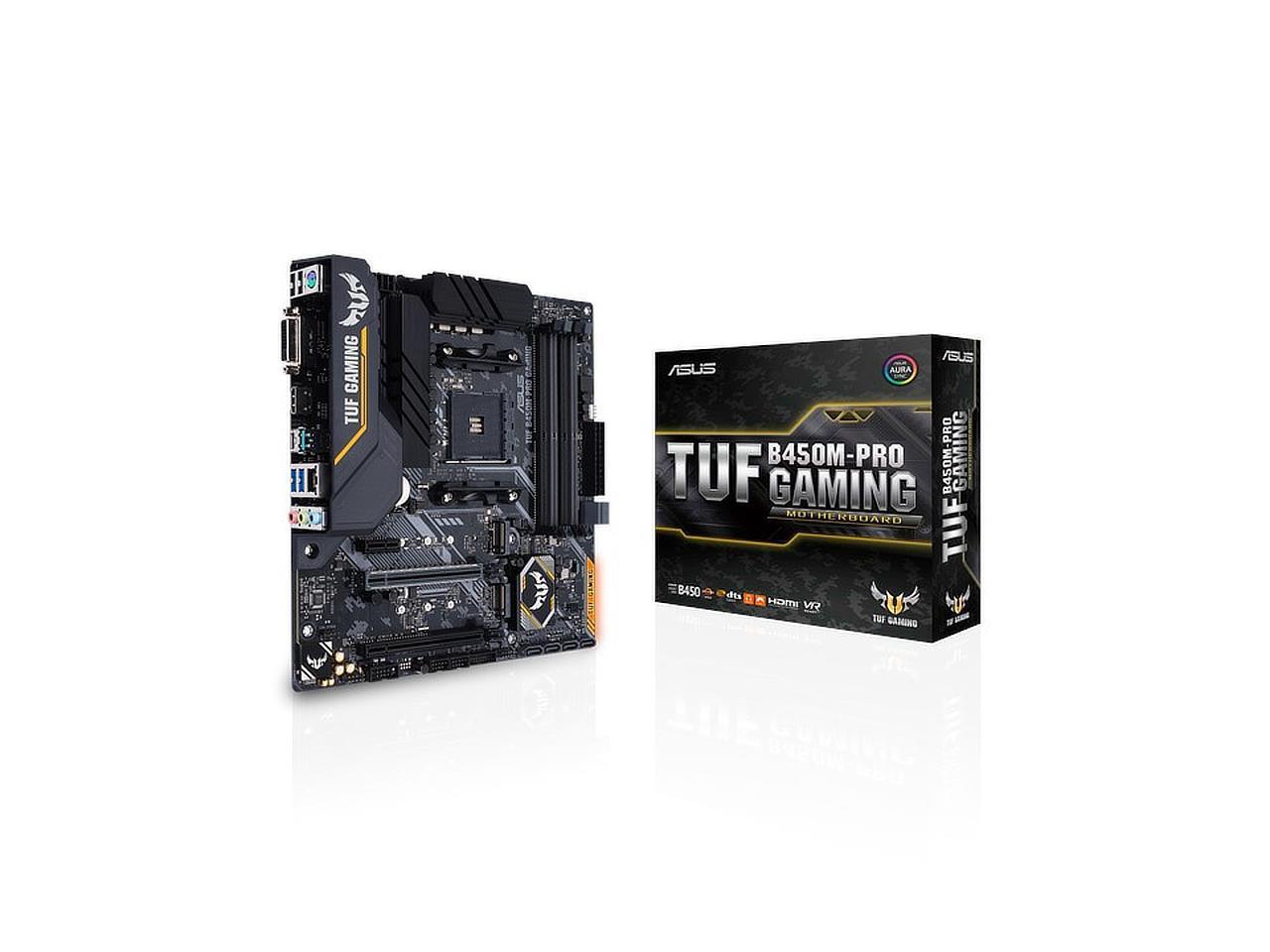 ASUS TUF B450M-PRO GAMING Socket AM4 AMD B450 DDR4 Micro ATX Motherboard (90MB10A0-M0EAY0)