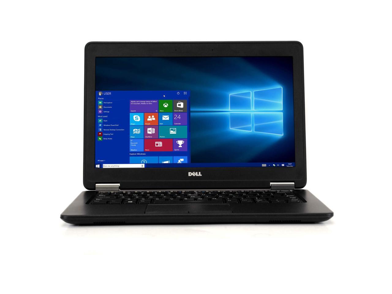 Dell Latitude E7250 Laptop Computer, 2.90 GHz Intel i7 Dual Core Gen 5, 8GB DDR3 RAM, 256GB SSD Hard Drive, Windows 10 Professional 64 Bit, 12" Screen