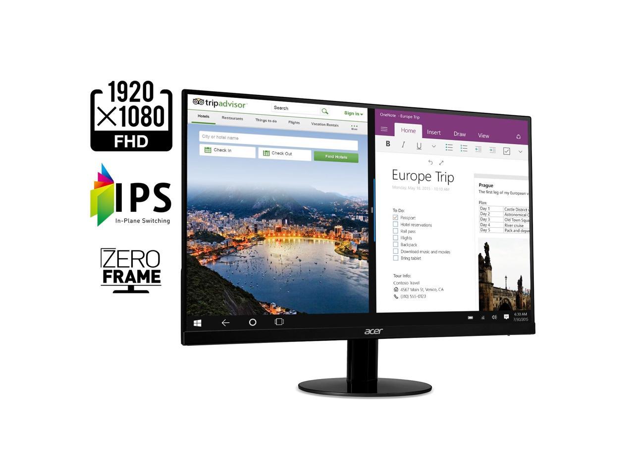 Acer SB220Q 21.5" Widescreen Monitor Display Full HD (1920 x 1080) 75Hz 4 ms GTG