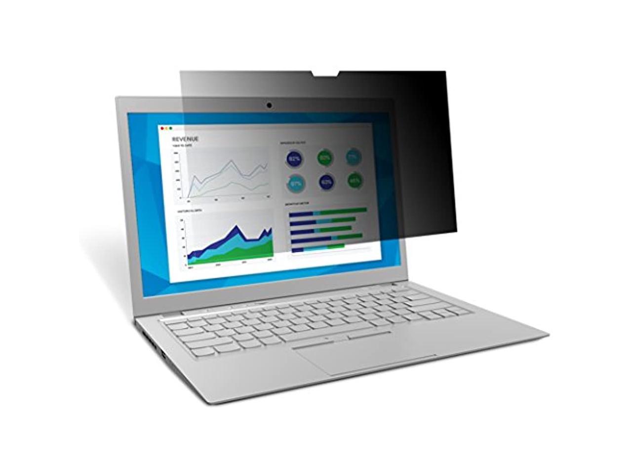 3M Privacy Screen Filter Black - For 13.3" Widescreen Notebook - 16:10 - Dust Resistant, Scratch