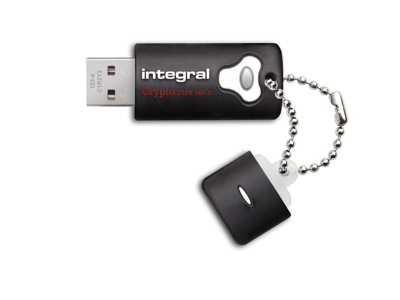8GB Integral Drive FIPS 140-2 Encrypted USB3.0 Flash Drive (256-bit Hardware Encryption)