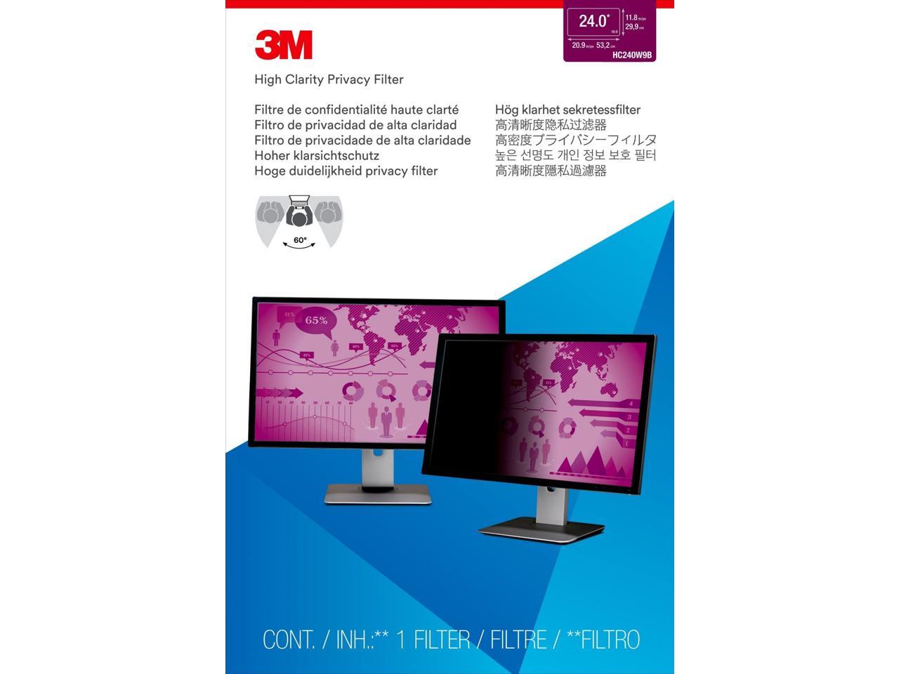 3M High Clarity Privacy Filter Black Glossy