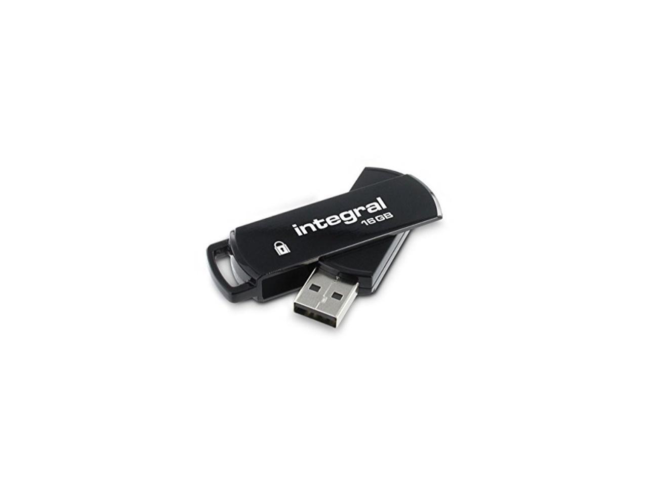 Integral 16GB Secure 360 Encrypted USB3.0 Flash Drive (256-bit AES Encryption) Model INFD16GB360SEC3.0