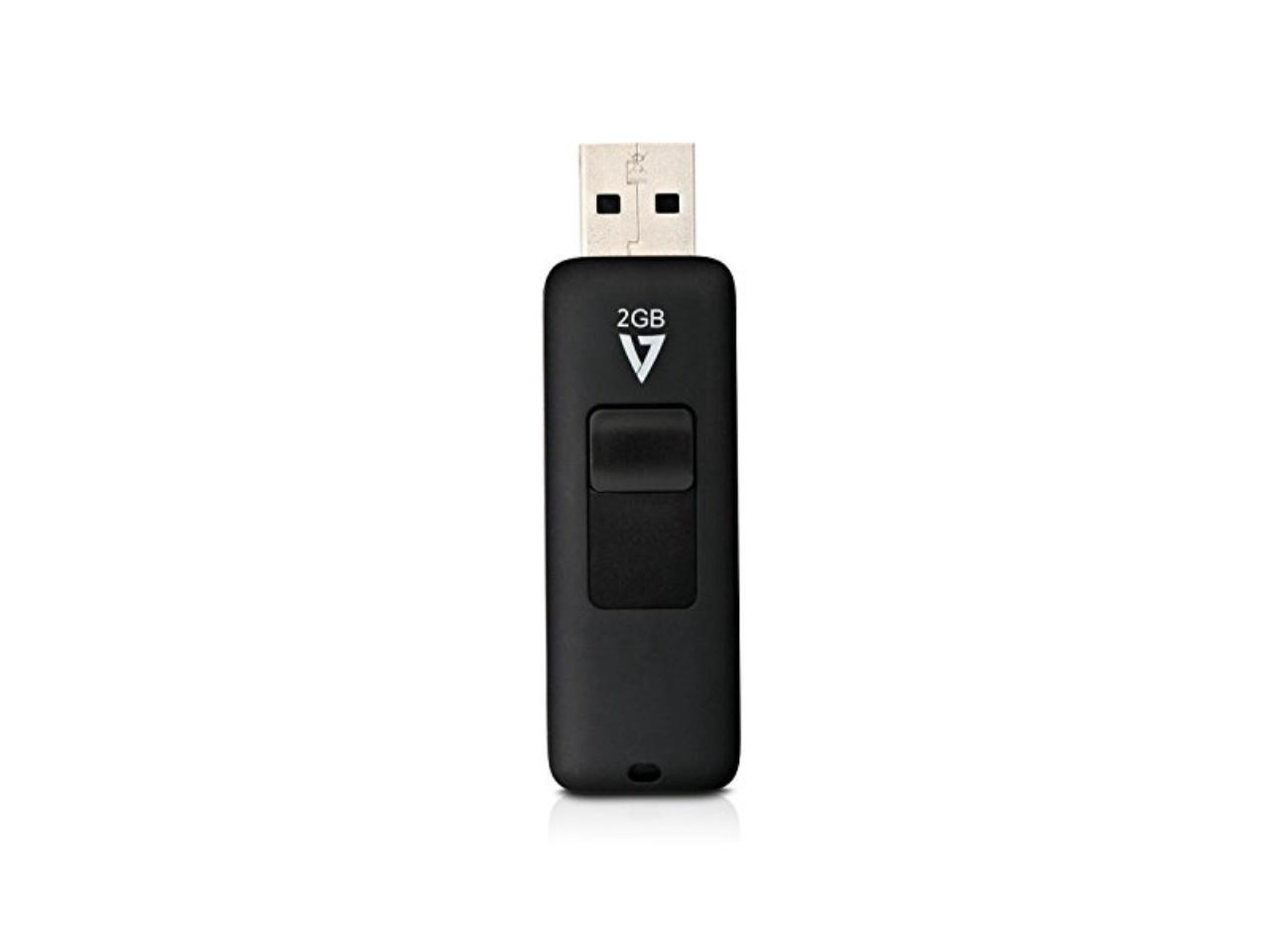 V7 MEMORY VF22GAR-3N 2GB FLASH DRIVE USB 2.0 BLACK