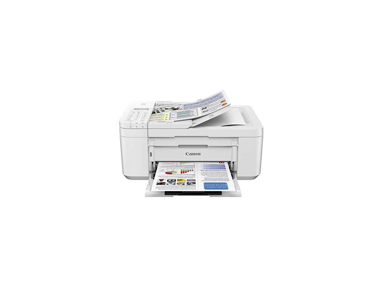Canon PIXMA TR4520 ESAT (Black): Approx. 8.8 ipm Black Print Speed Wireless InkJet MFC / All-In-One Color Printer - White