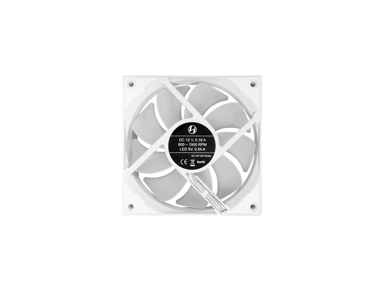 LIAN LI ST120-3W ,12CM ARGB FANS , WHITE COLOR , 3 FANS PACK WITH FAN CONTROLLER