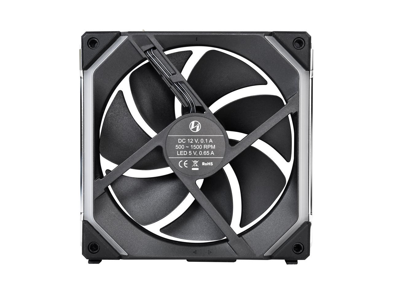 Lian Li UNI Fan SL140 RGB Black 2 x 14cm Fan Pack with Controller - UF-SL140-2B