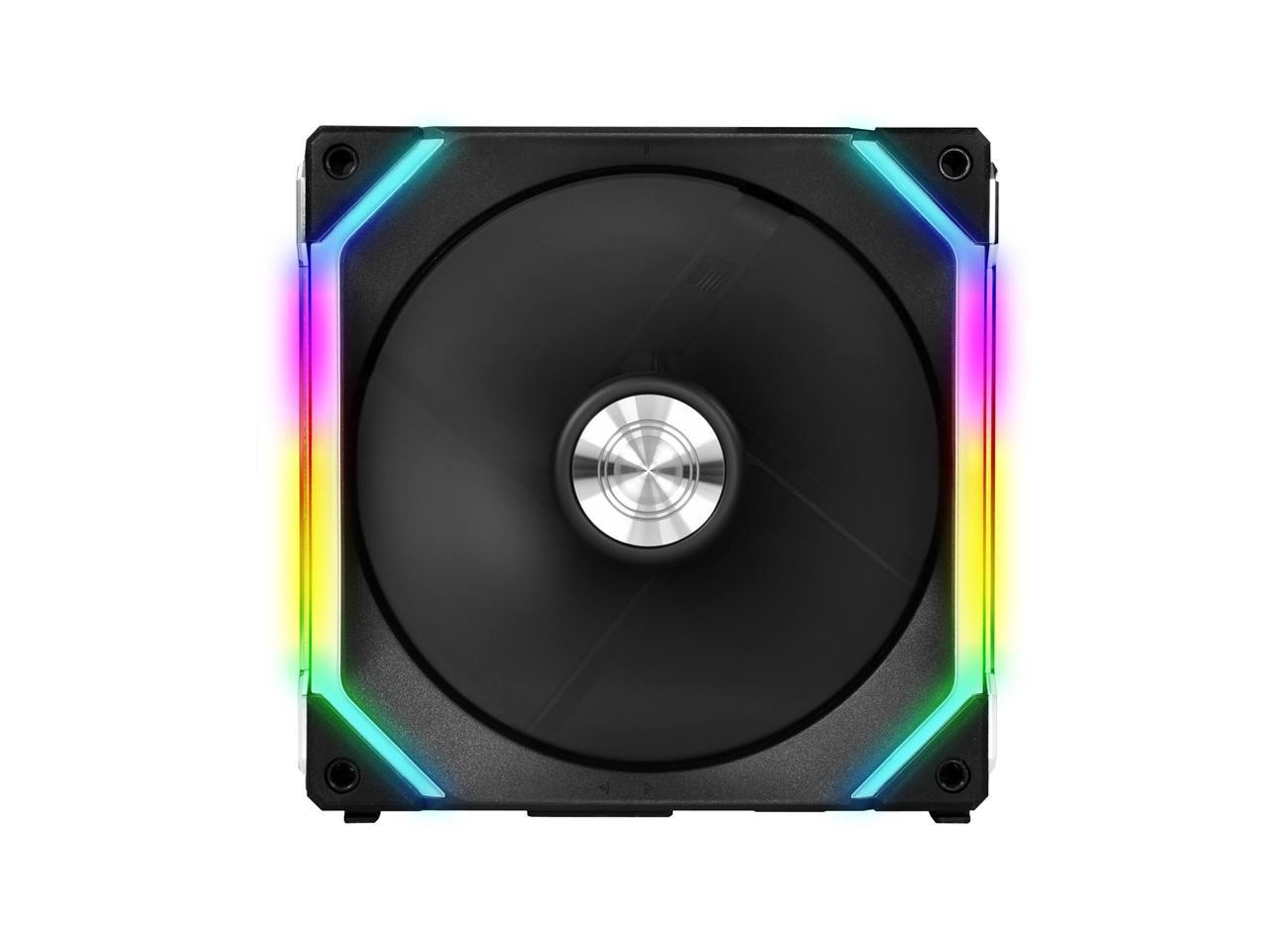 Lian Li UNI Fan SL140 RGB Black 2 x 14cm Fan Pack with Controller - UF-SL140-2B