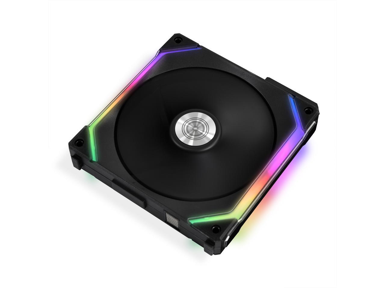 Lian Li UNI Fan SL140 RGB Black 2 x 14cm Fan Pack with Controller - UF-SL140-2B