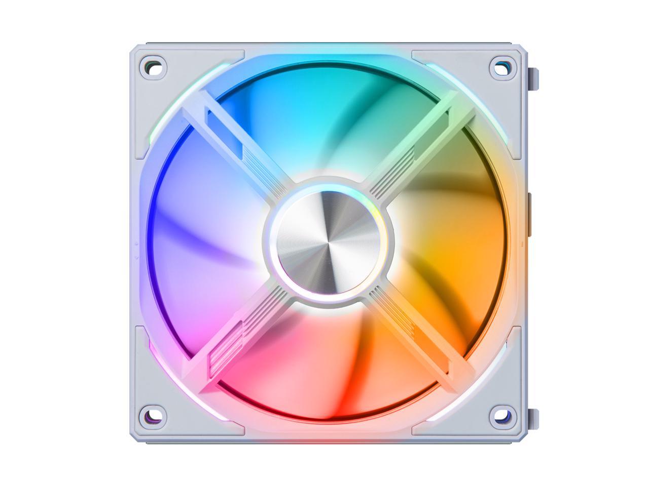 LIAN LI UNI FAN AL120 RGB WHITE 3X 12CM FAN PACK WITH CONTROLLER ---UF-AL120-3W