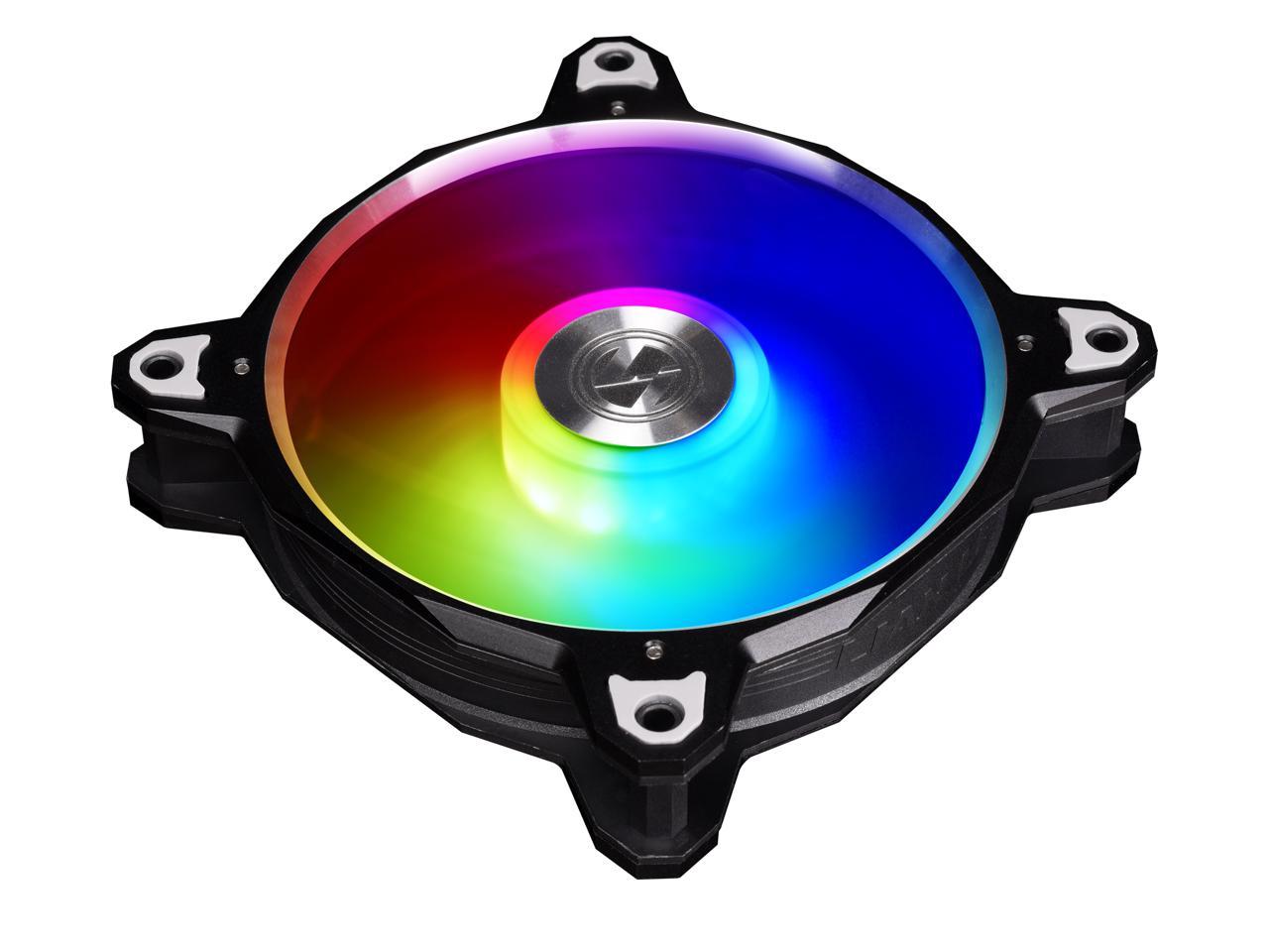 LIAN LI BORA DIGITAL Series RGB BR DIGITAL-3R B, 120mm Addressable RGB LED PWM Fan, 3 FANS Pack - Black Frame
