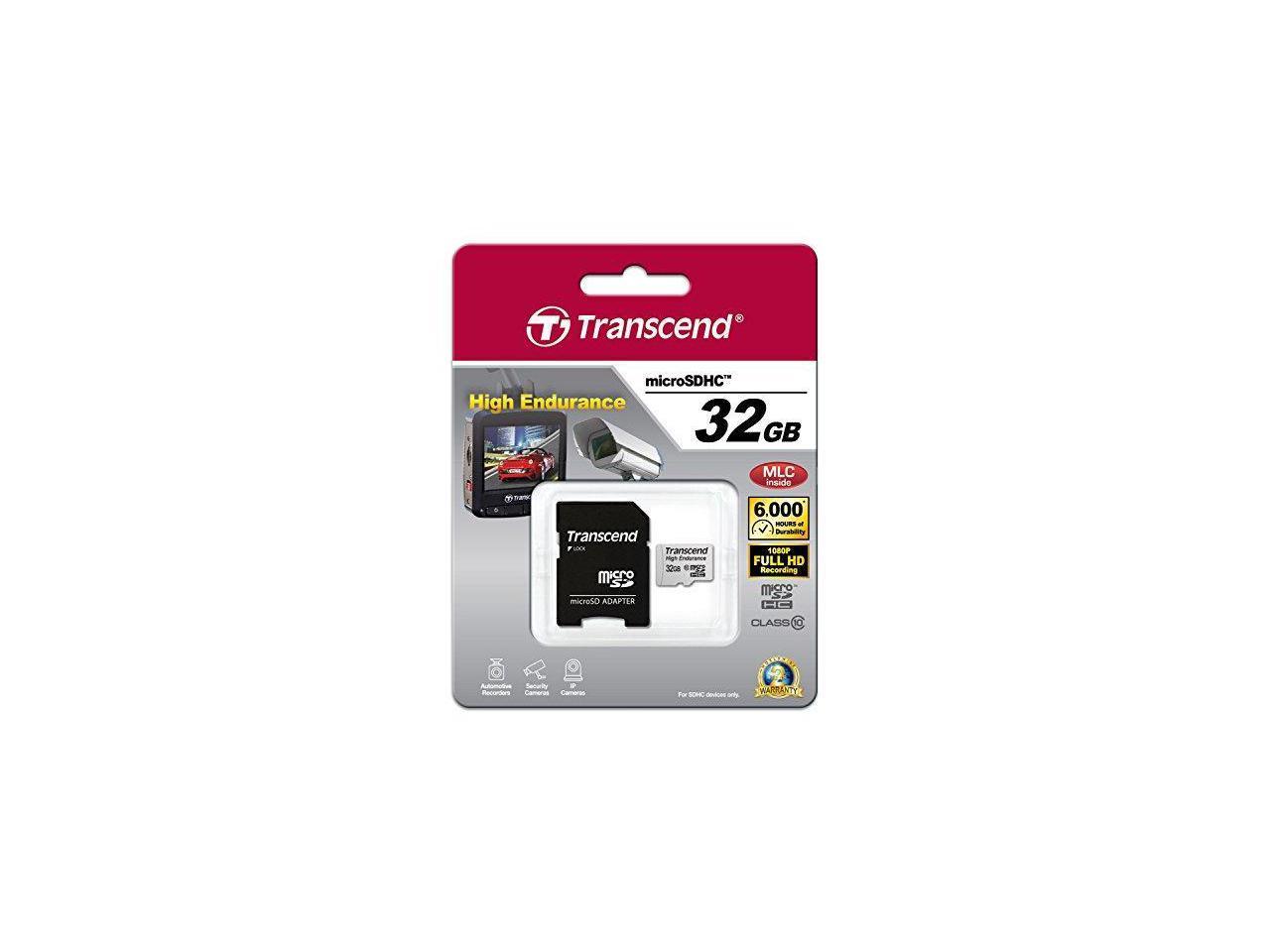 Transcend Information 32GB Micro Card with Adapter (TS32GUSDHC10V)