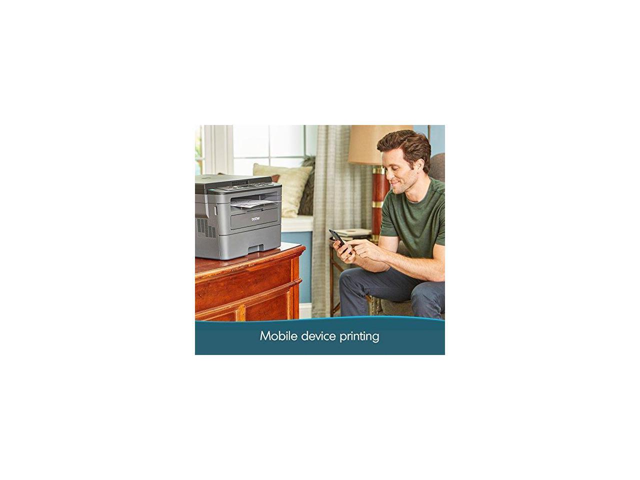 Brother Compact Monochrome Laser Printer, HLL2390DW, Convenient Flatbed Copy & Scan, Wireless Printing, Duplex Two-Sided Printing, Amazon Dash Replenishment Enabled