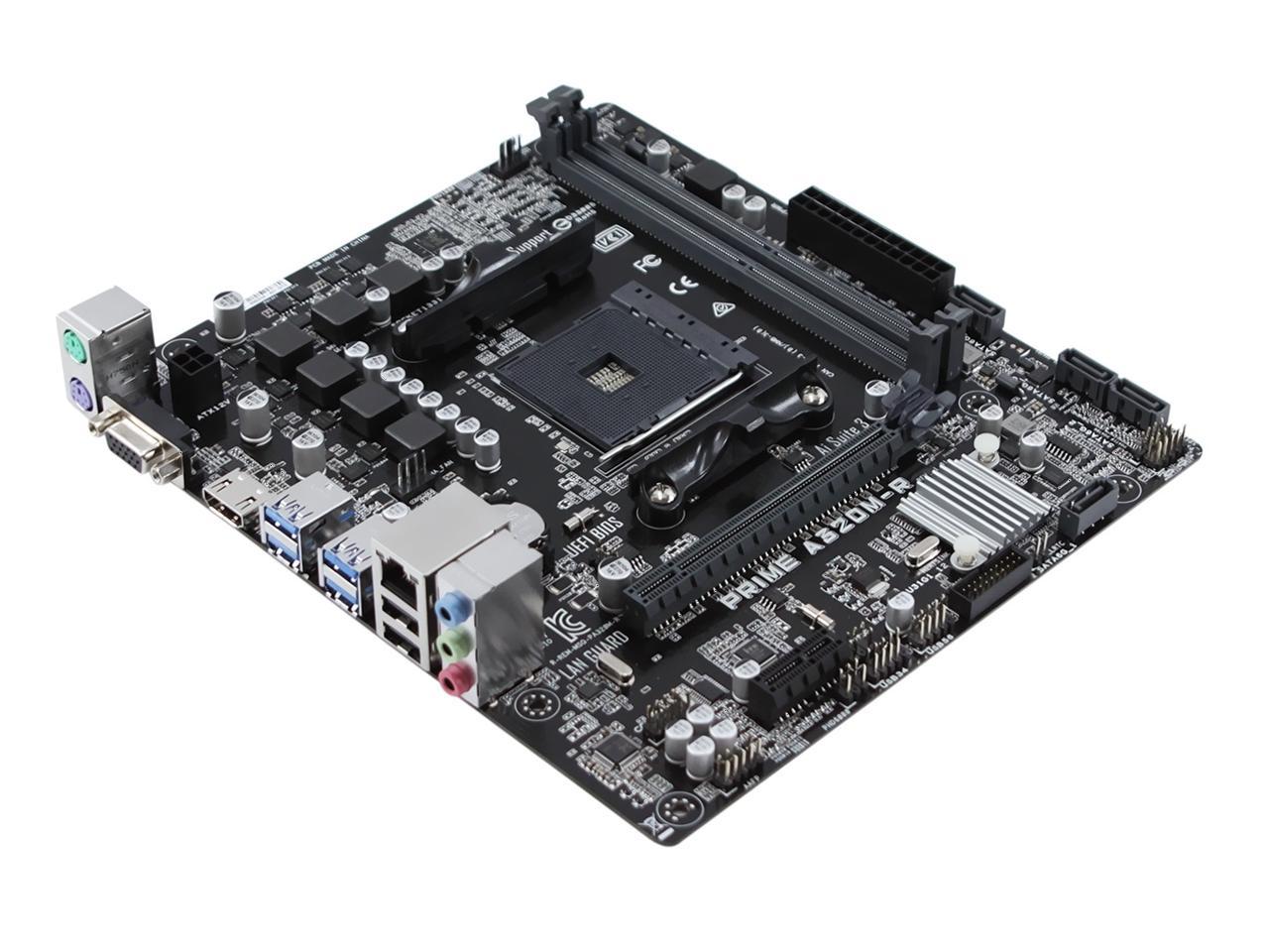 ASUS PRIME A320M-R-SI - Motherboard - micro ATX - Socket AM4 - AMD A320 - USB 3.1 Gen 1 - Gigabit LAN - onboard graphics