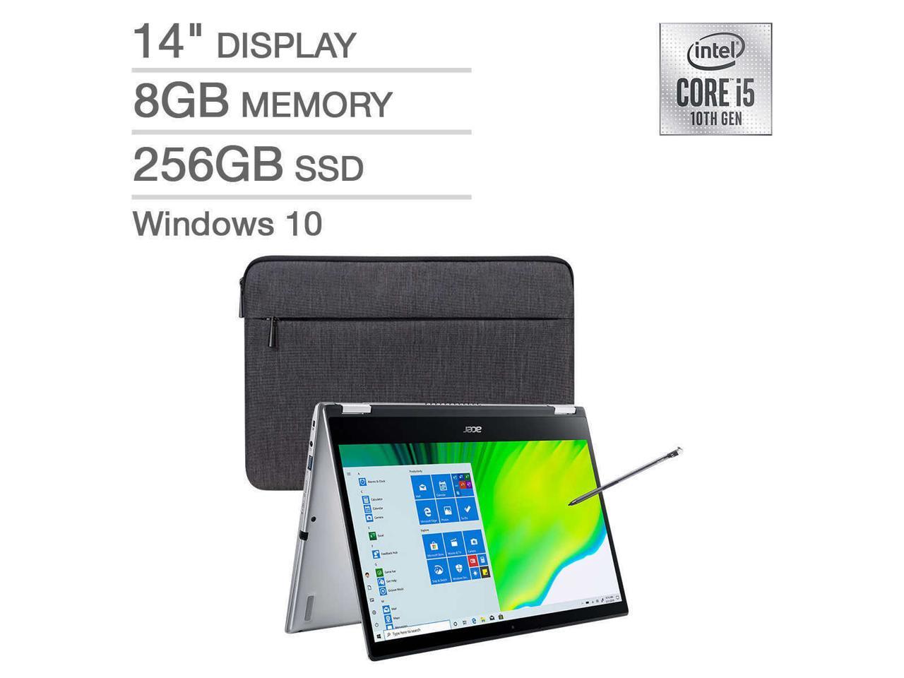 Acer Spin 3 14" Laptop - 10th Gen Intel Core i5-1035G1 14" Widescreen IPS LED-Backlit FHD (1920 x 1080) Display 16 GB RAM 512 GB SSD