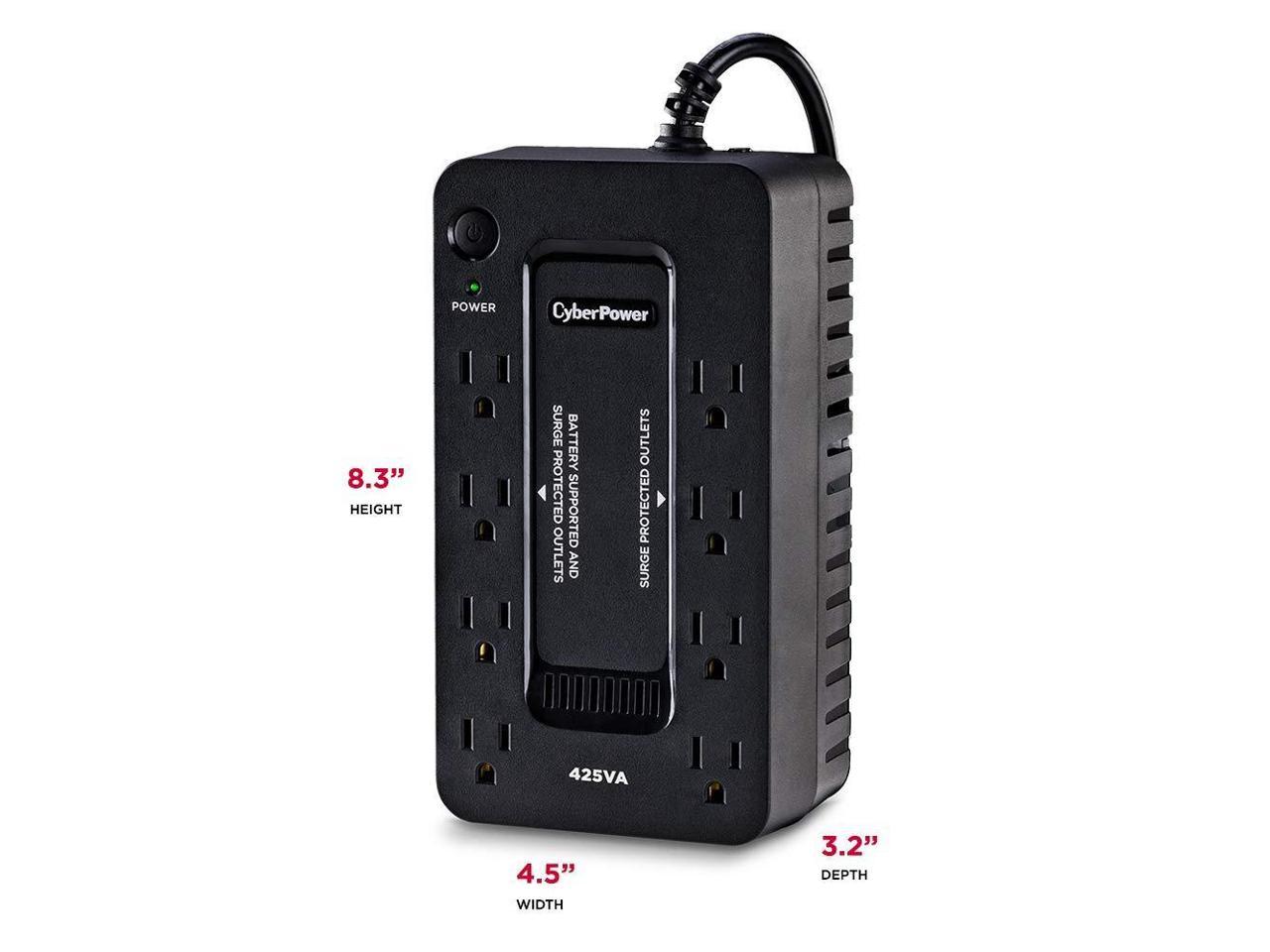 CyberPower ST425 Standby UPS System, 425 VA / 260 Watts, 8 Outlets, Compact
