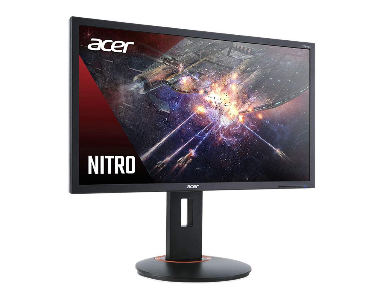 Acer Nitro XFA240Q Sbiipr 23.6� FHD (1920 x 1080) Gaming Monitor with AMD Radeon FreeSync Technology, 1ms (G to G), Up to 165Hz, (1 x Display Port & 2 x HDMI 2.0 Ports), Black