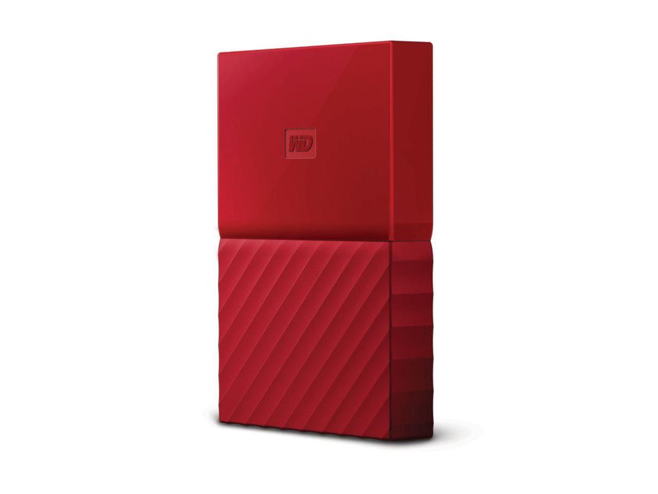 WD 2TB My Passport Portable Hard Drive USB 3.0 Model WDBS4B0020BRD-WESN Red