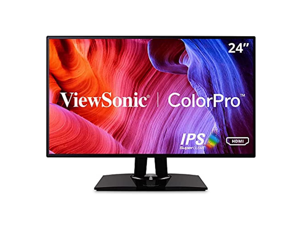 viewsonic vp2468 24in ips full hd 1080p hdmi, displayport, daisychain, hardware calibration (renewed)
