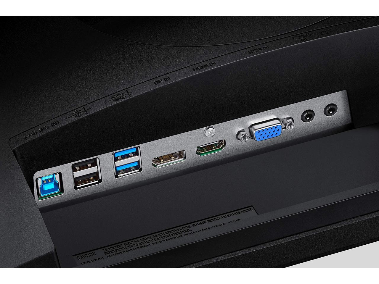 Samsung SR650 Series 24 inch IPS 1080p 75Hz Computer Monitor for Business with VGA, HDMI, DisplayPort, and USB Hub, 3-Year Warranty (S24R650FDN), Black