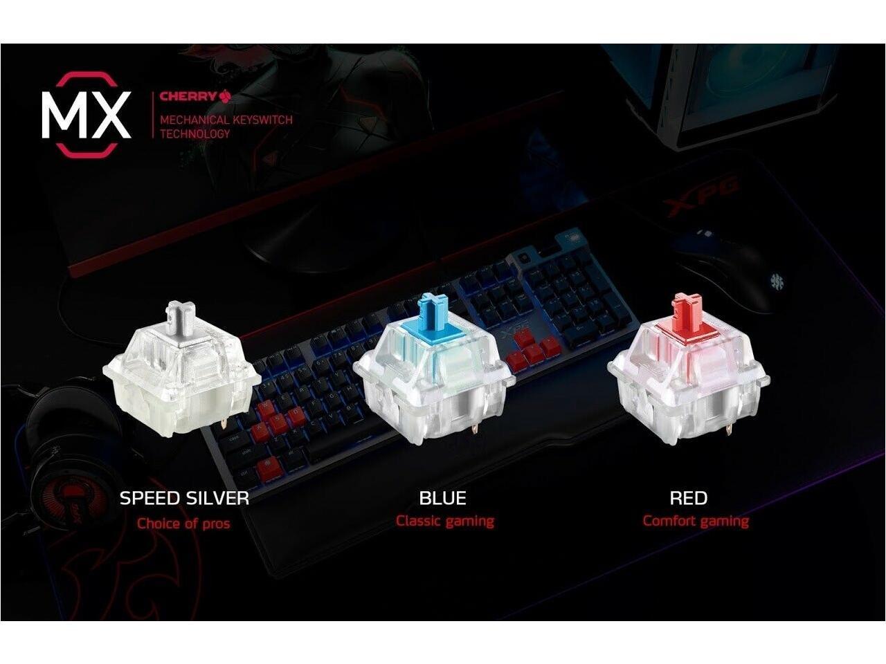 XPG SUMMONER RGB Keyboard Series: Mechanical CHERRY BLUE MX Backlight Key Switch
