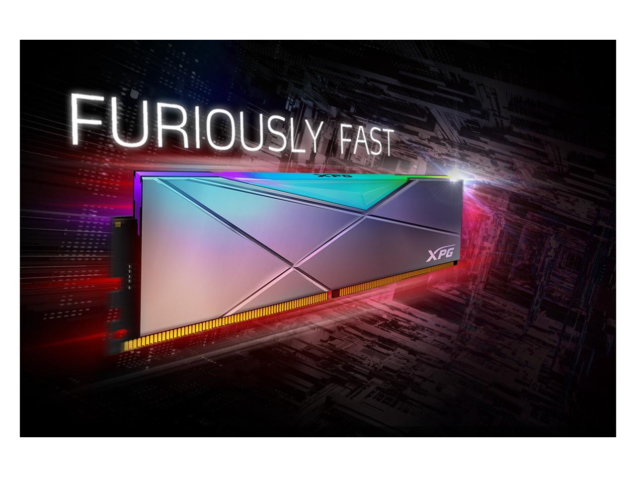 XPG SPECTRIX D50 RGB Desktop Memory: 16GB (2x8GB) DDR4 3200MHz CL16 Wite