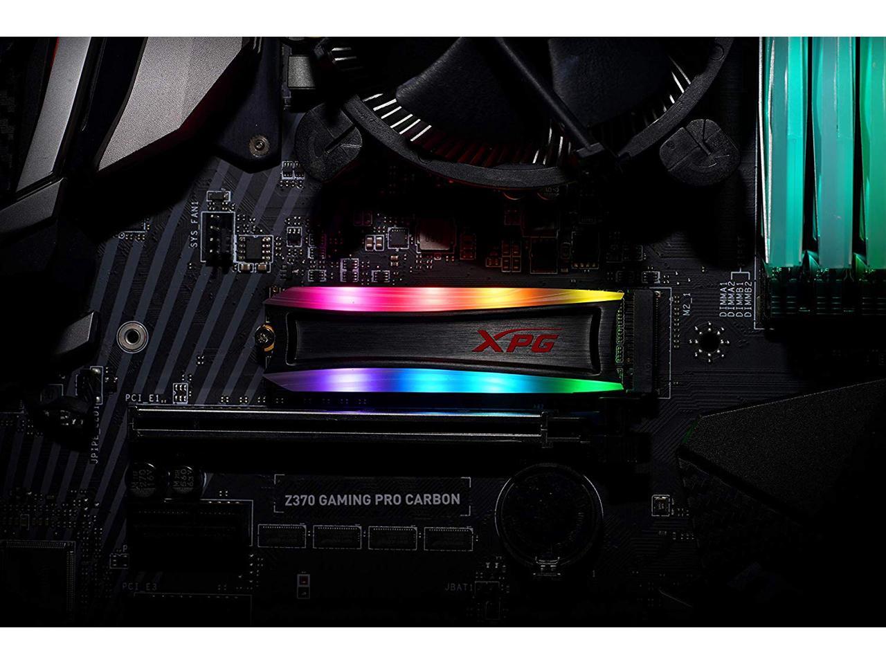 XPG SPECTRIX S40G RGB M.2 2280 2TB PCI-Express 3.0 x4 3D TLC Internal Solid State Drive (SSD) AS40G-2TT-C